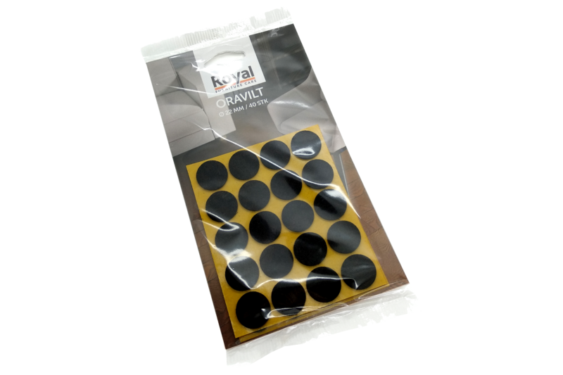 Zelfklevende viltglijders 17 mm wit en bruin
