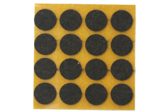 Ronde zelfklevende viltjes 50 mm bruin – 8 stuks