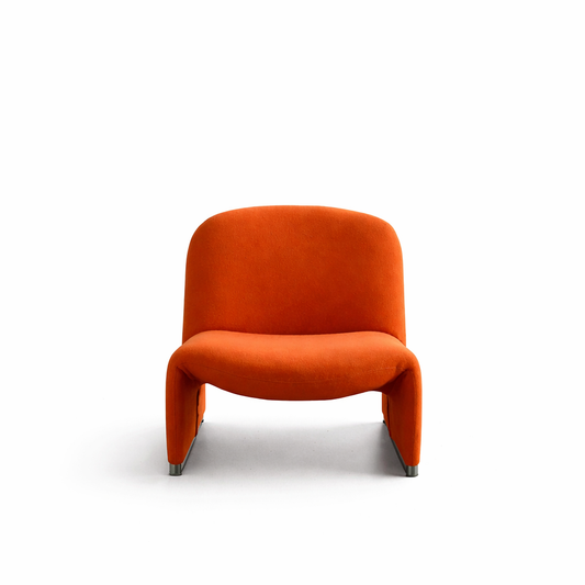 Artifort Alky fauteuil refurbished in Kvadrat Tonus oranje stoffering