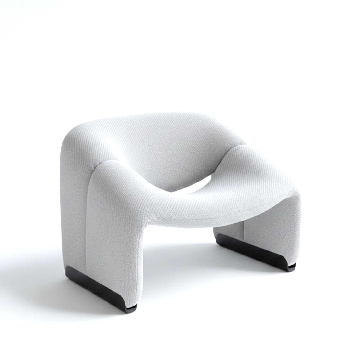Artifort Groovy M-chair F598 fauteuil, refurbished met Kvadrat Coda 0232 stof